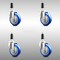 Service Caster 4 Inch 316SS Blue Polyurethane Swivel 1 Inch Expanding Stem Caster Set SCC SCC-SS316EX20S414-PPUB-BLUE-1-4 - alternate 3